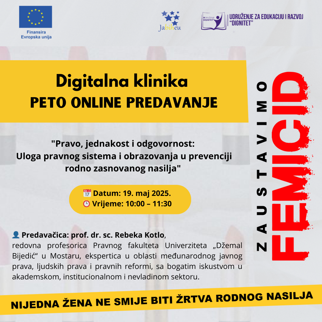 Pravo, jednakost i odgovornost:  Uloga pravnog sistema i obrazovanja u prevenciji rodno zasnovanog nasilja